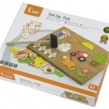 Drvena čavlić-panela farma Viga Montessori od pluta