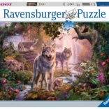 Puzzle 1000 dijelova Ravensburger – ljetna vučja obitelj