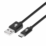 USB kabel USB-C 3 m crni pleteni