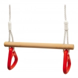 Ljuljačka i vratilo s gimnastičkim ručkama small foot