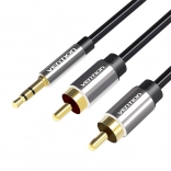 Audio kabel 2xRCA na 3,5 mm Vention BCFBD 0,5 m (crni)