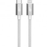 Lightning kabel MFi - USB C srebrni 1m