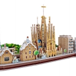 3D puzzle CityLine panorama Barcelona – 186 dijelova
