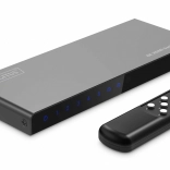 DIGITUS 8K HDMI preklopnik 5×1, 60 Hz (4:4:4), HDR, HDCP 2.3, s daljinskim upravljačem, crni
