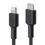 Nylon kabel Lightning-USB C crni 2 m