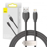 Baseus Jelly silikonski USB – Lightning kabel 2,4 A, 1,2 m, crni