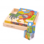 BIGJIGS TOYS slikovne kocke farma