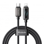 Punjački kabel Mcdodo s USB‑C i Lightning konektorom i LED zaslonom