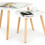 Set konferencijskih stolova 2 kom bijelih skandinavskih