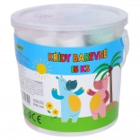 Obojene kredice za pločnik u kantici, 15 kom