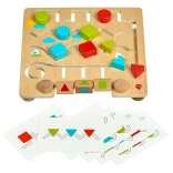 Drveno labirint s geometrijskim oblicima i predlošcima LUCY & LEO