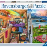 2D puzzle 1000 dijelova Pogled iz kamp-kućice
