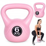 Kettlebell 6 kg ružičasti ModernHome – uteg za funkcionalni trening i jačanje