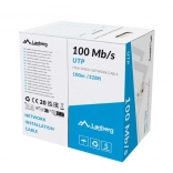 Kabel LAN UTP 100MB/s CCA 100m siva