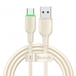 USB‑C kabel Mcdodo s LED diodom 1,2 m, bež