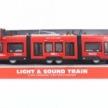 Crveni tramvaj na baterije s efektima