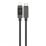 Foneng XS05 USB‑C na Lightning kabel s PD 27 W, 1,2 m, crni