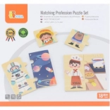 Viga drveno memory zanimanja – 24 dijela, 8 profesija