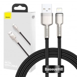 Kabel USB‑A na Lightning BASEUS Cafule 1 m, 2,4 A – crni