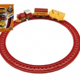 Vlak na navijanje s dva vagona i tračnicama