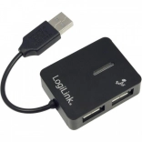 LogiLink USB hub s 4 porta USB 2.0 crni