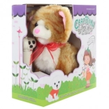 Smeđa mačka na kabel