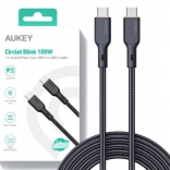 Kevlar USB-C kabel AUKEY, 1 m, 5 A, 100 W PD