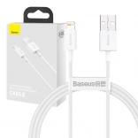 Baseus Superior USB-A na Lightning kabel 1 m, brzo punjenje 2,4 A (bijeli)