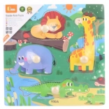 Drvena slagalica s umetkom - divlje životinje