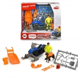 Spasilačke motorne sanjke YAMAHA Phazer X‑TX 1:24 s prikolicom, spasiocem i lavinskim psom