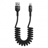 Opružni USB Lightning kabel Mcdodo crni 1,8 m