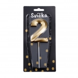 Party svjećica broj 2 zlatna