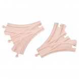 Bigjigs Rail drvena trostruka skretnica – 2 kom