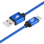 Plavi USB–USB‑C kabel 1,5 m s pletenom ovojnicom