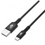 Silikonski USB–USB‑C kabel 2 m, crni, Quick Charge