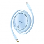 Retraktivni punjački kabel Baseus Free2Pull USB-C na Lightning 20 W plavi