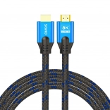 HDMI kabel 2.1 3 m 8K plavo‑crni sa pozlaćenim konektorima