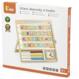 Drvena abeceda i sat na češkom jeziku