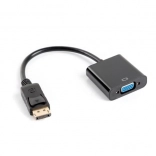 Adapter DisplayPort na VGA 15‑pin, M na F, 10 cm, crni