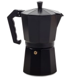 Aluminijski moka aparat za kavu 450 ml za 9 šalica, crni
