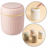 Mini koš za otpad s poklopcem na otvaranje, ružičasti