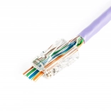 Prolazni RJ45 (8P8C) konektor Cat.5e, neoklopljen, AWG 26–24, pakiranje 100 kom