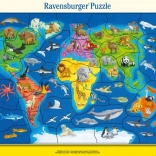 Ravensburger puzzle karta svijeta životinja