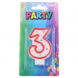 Party svijeća broj 3 crvena