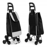 Košarica za kupovinu ModernHome, crna, 25l torba, 6 kotača, metalni okvir