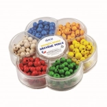 Detoa drvene perlice u cvjetiću – šarena kreativna set za nizanje