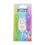 Zlatna party svijeća broj 6