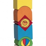 Drvena piramidalna igračka s Krtkom