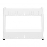 Mobilna kuhinjska ili kupaonska polica na kotačićima bijela