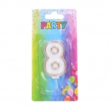Party svijeća broj 8 - zlatna